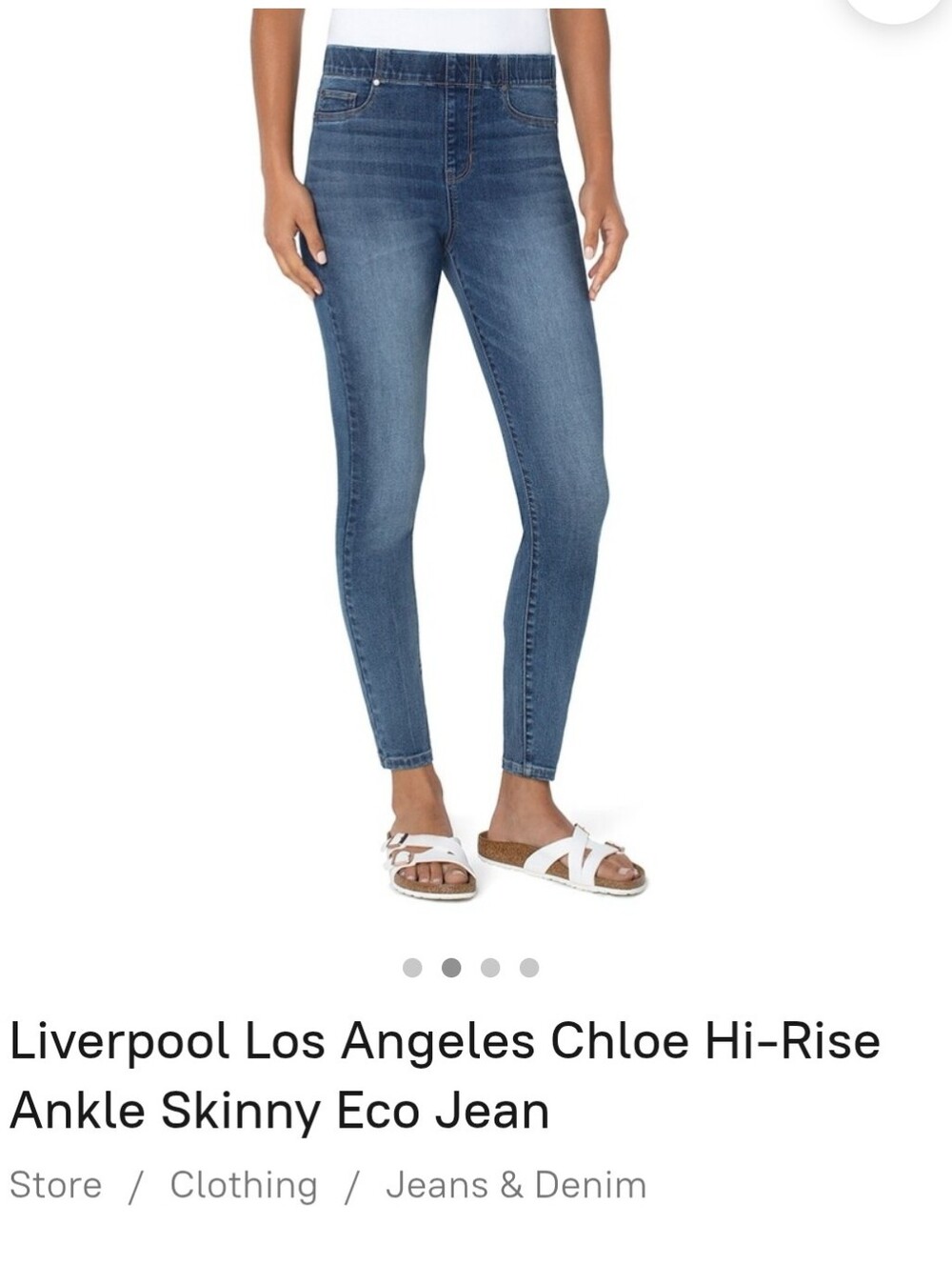 Liverpool Los Angeles Chloe Hi-Rise Ankle Skinny Jeans - Medium Blue